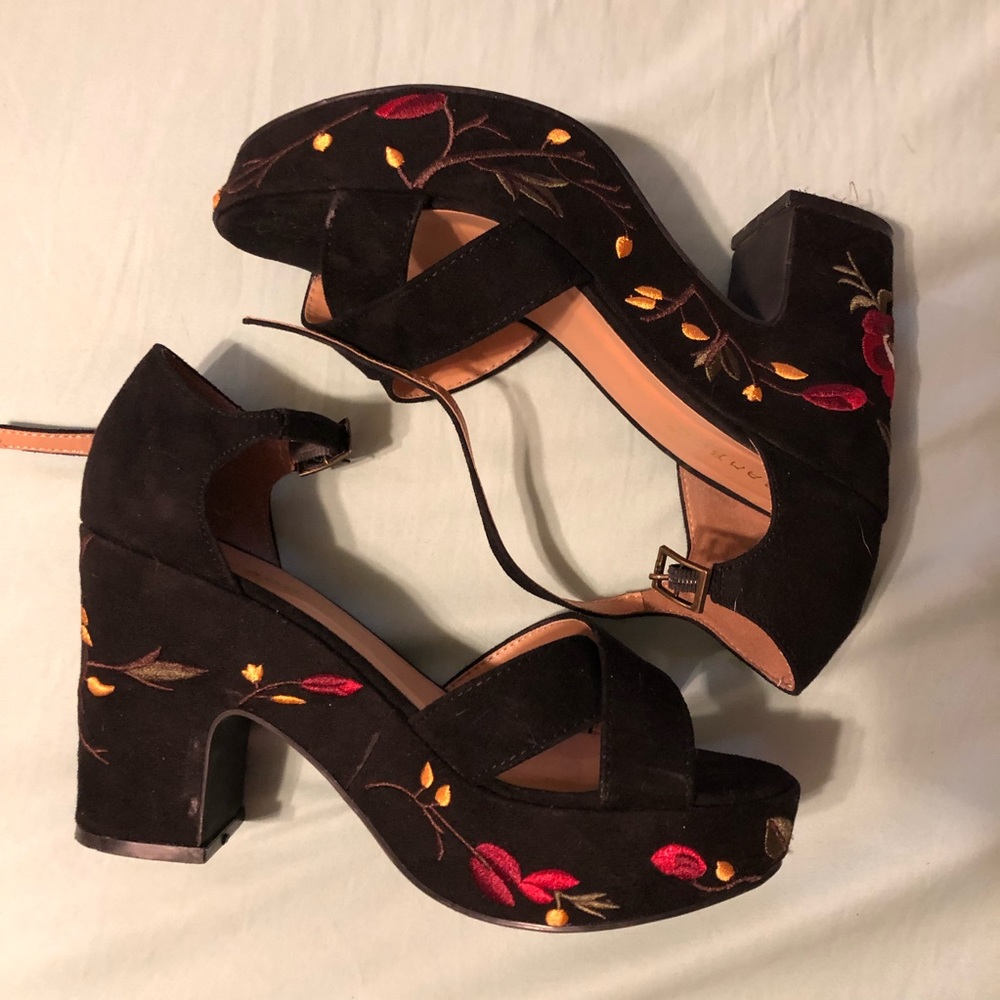 Embroidered heels